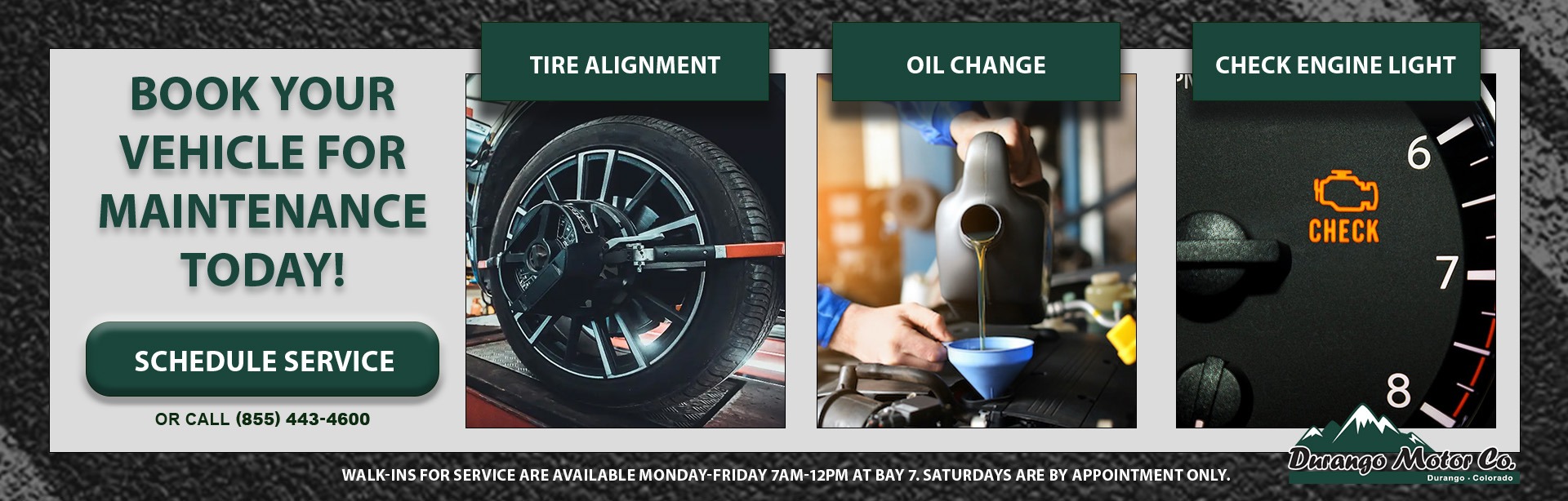 Book your vehicle for maintenance today